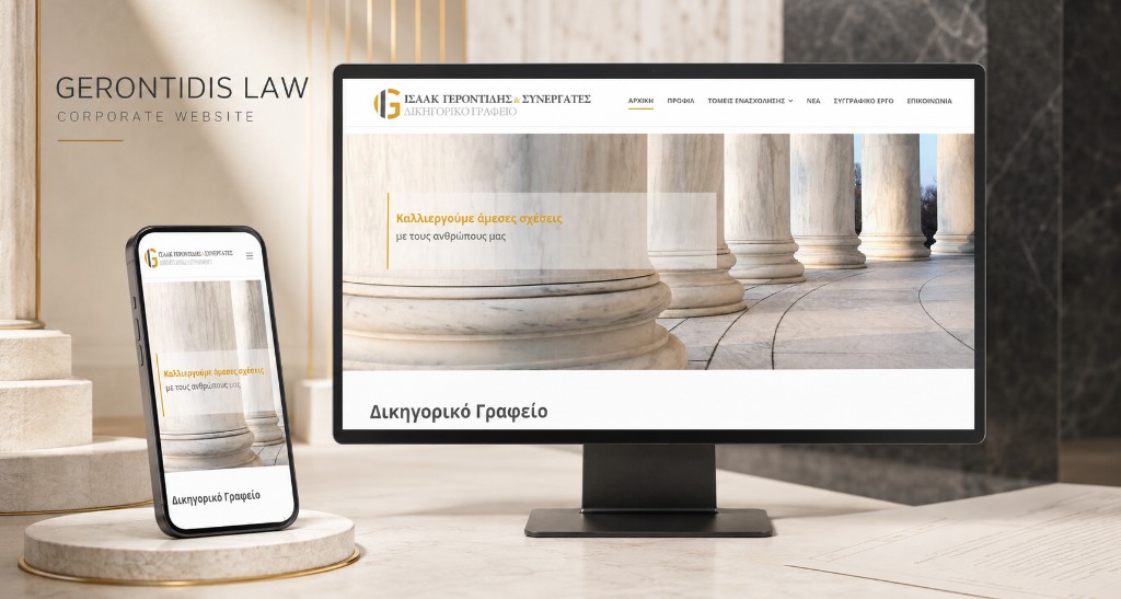 Gerontidis Law | Δυναμική Ιστοσελίδα | Corporate Website