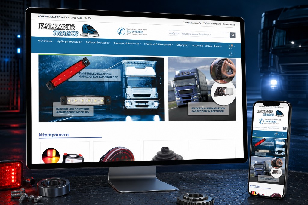 Kalkanis Trucks | Ηλεκτρονικό Κατάστημα | Κατασκευή e-shop